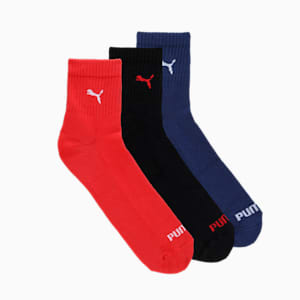 Sport  Socks Pack of 3, Puma Black/ Balzing Blue/ High Risk Red, extralarge-IND